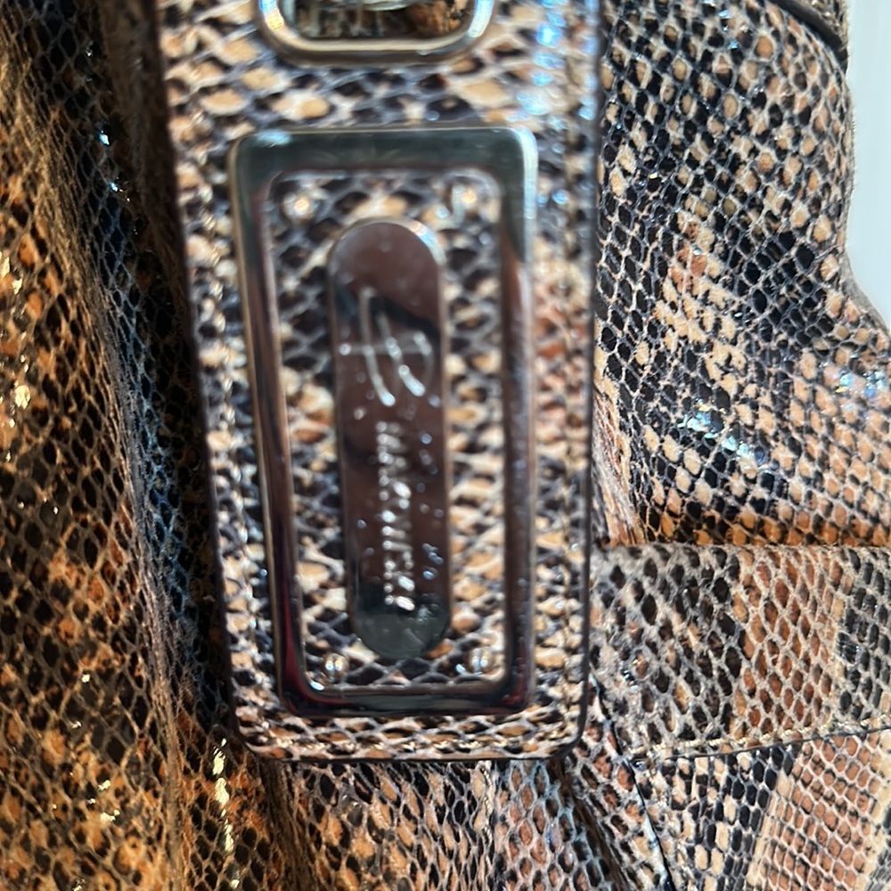 B Markowsky Leather Heavy Python Bag - image 2